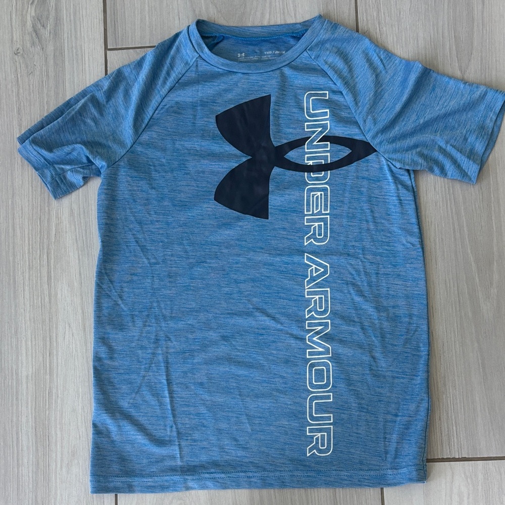 Under Armour Kids Heather Blue Tee